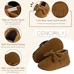 CENCIRILY Infant Baby Fringe Moccasin Slipper Boys Girls Tassel Suede Leather Toddler Sneakers Soft Sole First Walking Loafers Crib Shoes