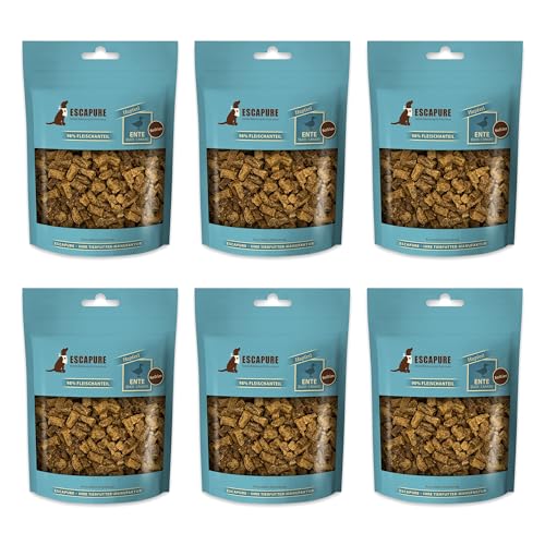 ESCAPURE Softies - Hunde Leckerli aus Entenfleisch in Premium Qualität - 98% Muskelfleisch - Softer Protein Trainingssnacks ohne künstliche Zusatzstoffe & Getreide (6x150g)