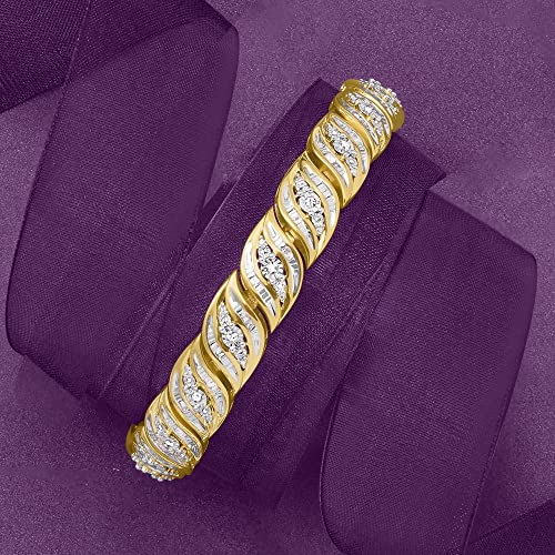 Ross-Simons 1.00 ct. t.w. Diamond Bracelet in 18kt Gold Over Sterling3