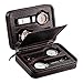 Produktbild SongMyao Uhrenbox 4 Gitter PU-Leder Uhr Koffer Uhranzeigenbehälter Box Tragbare Reißverschluss Veranstalter (Color : Black, Size : 18x14x6cm)