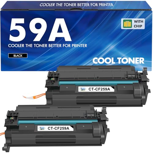 59A CF259A Mit Chip Kompatibel Druckerpatrone für HP 59A 59X LaserJet Pro M404dn Toner M404dw MFP M428dw M428fdw M404n M428fdn M304n M304dn M404 M428 M304 M406 M430 CF259X 259A 2er-Pack Schwarz