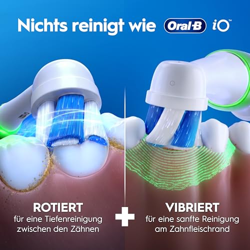 Oral-B iO Series 3 Plus Edition Elektrische Zahnbürste — Electric Toothbrush, Inkl. 3 Aufsteckbürsten, 3 Putzmodi für Zahnpflege — Designed by Braun, GUT GETESTET von STIFTUNG WARENTEST, Hellblau 6