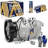 AISIN ACCH-00072 Air Conditioner AC Compressor - Compatible with Honda Pilot 2003-2004 3.5L, Odyssey 1999-2004 3.5L, Acura MDX 2001-2002 3.5L - with 6-Pulley Groove, with Clutch