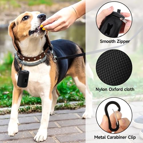 Schwarz Spender Für Hundekotbeutel Dispenser, Kotbeutelspender Pet Poop Tasche Halter Universal Dog Bag Poop Dispenser Mit Reißverschluss, Haustierhundekotbeutelspender Für Hunde Outdoor Spaziergänge