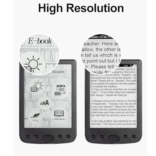 E Lettore, Lettore di Ebook Portatile da 6 Pollici, Lettore di Libri Elettronici con Cassa Protettiva, Batteria da 2500 MAh (4G)