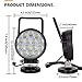 Willpower 4 inch 42W LED Work Light Bar with Magnetic Base, Cigarette Lighter Powered, Portable Off Road Light Flood Driving Fog Lights for Truck 4x4 Car Trailer Tractor Engineering Garage Camping