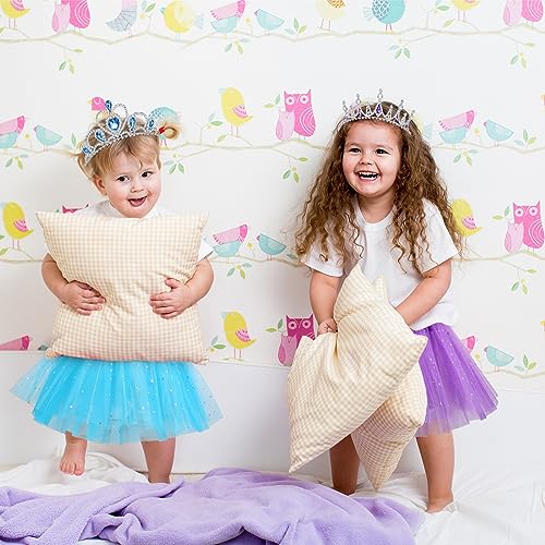 8 Pieces Girls Princess Crystal Tiara Crown Girls Princess Tutus Ballet Dance Tutu Skirts Silver Rhinestone Princess Colorful Crown Glitter Crystal Tiara Headband Princess Kids Birthday Party Favor #TOP4