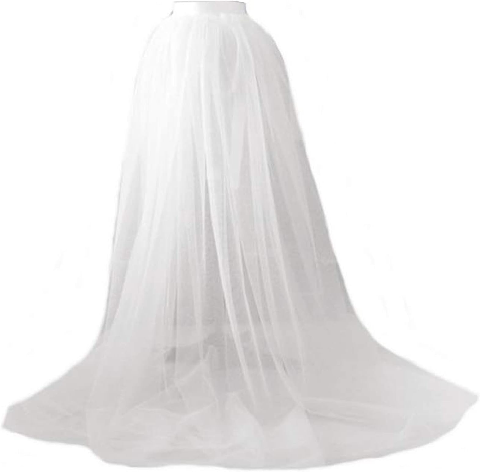 Women Tulle Tutu Long Skirts Wedding Party Cocktail Prom Bandage Mesh Maxi Dress Overskirt Overlay Long Bridal