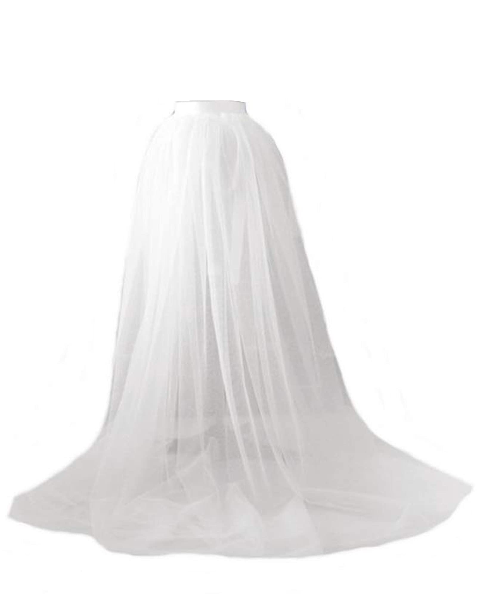 Women Tulle Tutu Long Skirts Wedding Party Cocktail Prom Bandage Mesh Maxi Dress Overskirt Overlay Long Bridal-image-10