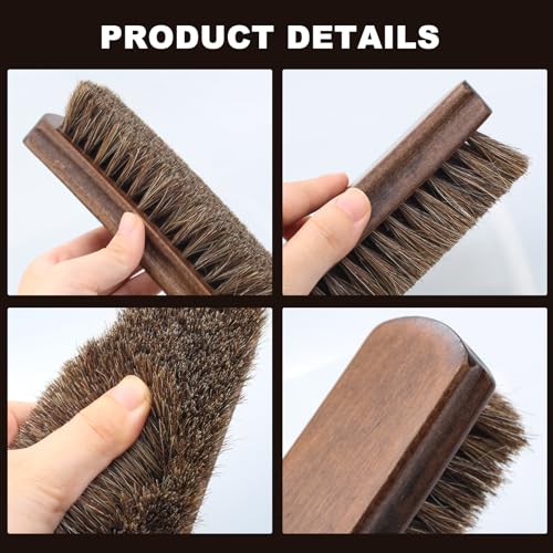 1pcs Schuhbürste aus Rosshaar,Glanzbürste,Schuhbürste Leder,Rosshaarbürste,Schuhputzbürsten,Pferdehaarbürste Holzgriff,für Schuhpolierbürste Schuhpflege Polieren