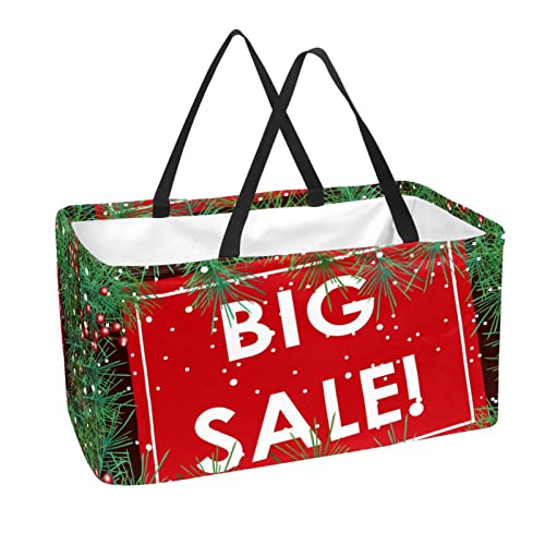 Cesta de compras rectangular Cesta de lavandería cestas de almacenamiento de tela Cajas de basura de gran venta patrón de Navidad