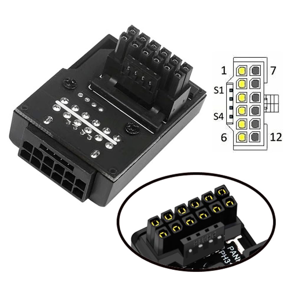 PATIKIL 4 Pin a 8 Pin Maschio PCI Express Cavo PCIE Grafica Scheda Alimentazione Convertitore Adattatore Cavi Connettore 220mm/8.7 per Video Scheda, 2pz