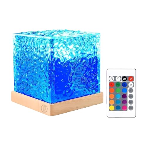 Image of Water Ripple Night Light, Romantic Warm Ocean Wave Effect, Crystal Astronomy Night Table Lamp for Bedroom, LED Projection Lamp (Water Ripple)