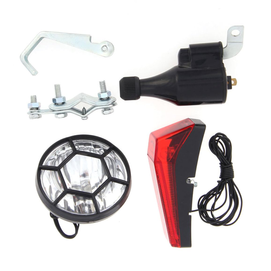 KUYYFDS Bike Dynamo Lights Set Front Headlight Rear LED Bike Safety Light Cycling Accessories