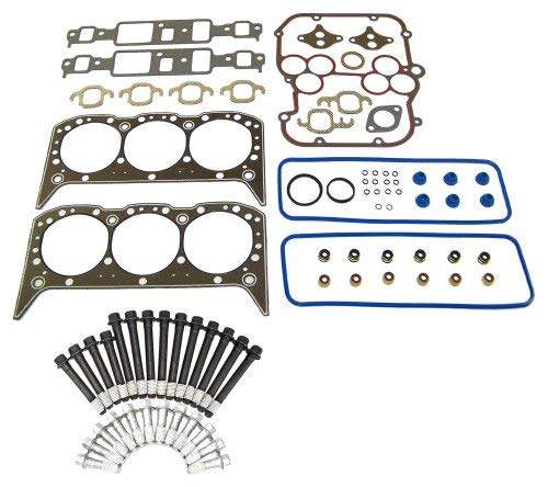 Image of DNJ HGB3127 Engine Cylinder Head Gasket Set with Head Bolt Kit, Complete Repair Set for 1994-1995 Chevrolet Astro 4.3L 262cid V6 OHV
