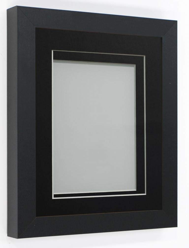 Rickman Box Frame Black with Black Mount, 12x10 for 10x8 inch