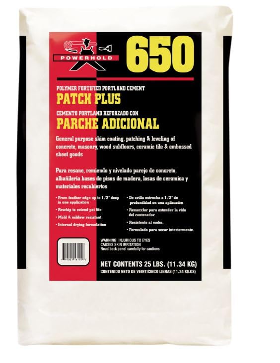 Powerhold 650 Polymer Fortified Portland Cement Patch Plus 25 lb Bags