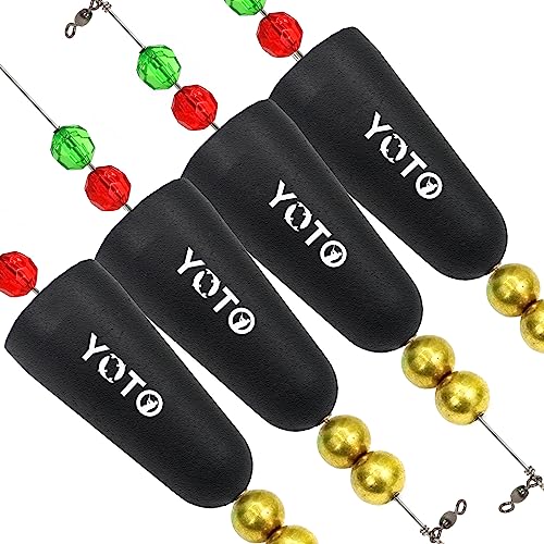 YOTO Popping Cork for Saltwater,Weighted Popping Floats Rattle Rig,Fishing Bobbers Floats for Redfish, Speckled Trout