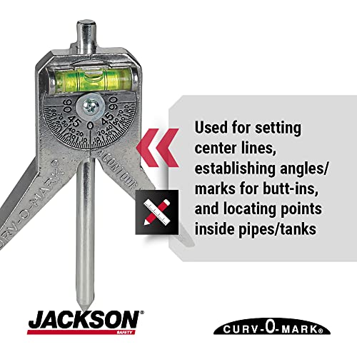 Jackson Safety Pipe Marker Centering Tool - Standard 4" Y-Type Head, Measure Pipes 0.5" and Above - Curv-O-Mark Standard 6 - Image 4