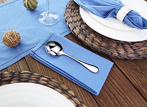 Artaste 59359 Rain 18/10 Stainless Steel Dinner Spoon (Rain Silver - Bouillon Spoon)