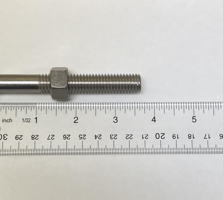 Image of US STAINLESS Stainless Steel 316 Eye Bolt 1 /2 inch x 6 inch UNC (1 /2 inch-13 Pitch) No Shoulder Short Thread Marine Grade