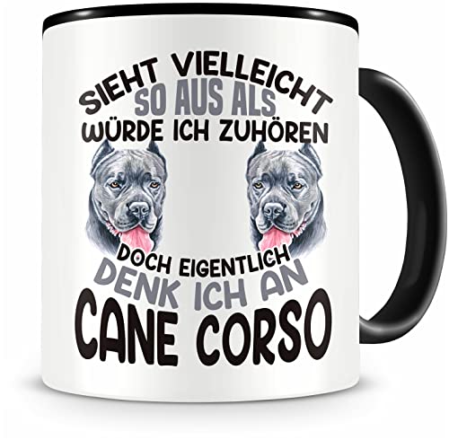 Samunshi® Cane Corso Tasse mit Spruch Sieht vielleicht so aus Cane Corso Geschenk für Hunde Fans Kaffeebecher Kaffeetasse Lustige Tassen zum Geburtstag