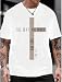 Christian Shirts for Men The Way The Truth The Life Tshirt Cross Graphic Tees Casual Crew Neck Short Sleeve Tops White