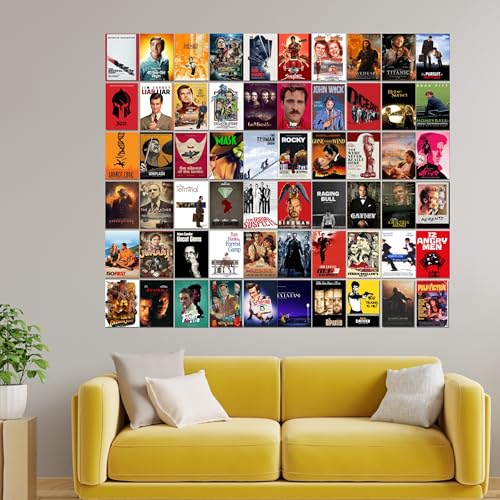 Image of Good Hope Set of 60 Hollywood Movies Posters Wall collage Kit, Iconic Film Collection for Home Decor Perfect For Living Room Wall Decor Gift Wallpaper sticker Hostel Room Boys A6 size 4x6 Inch