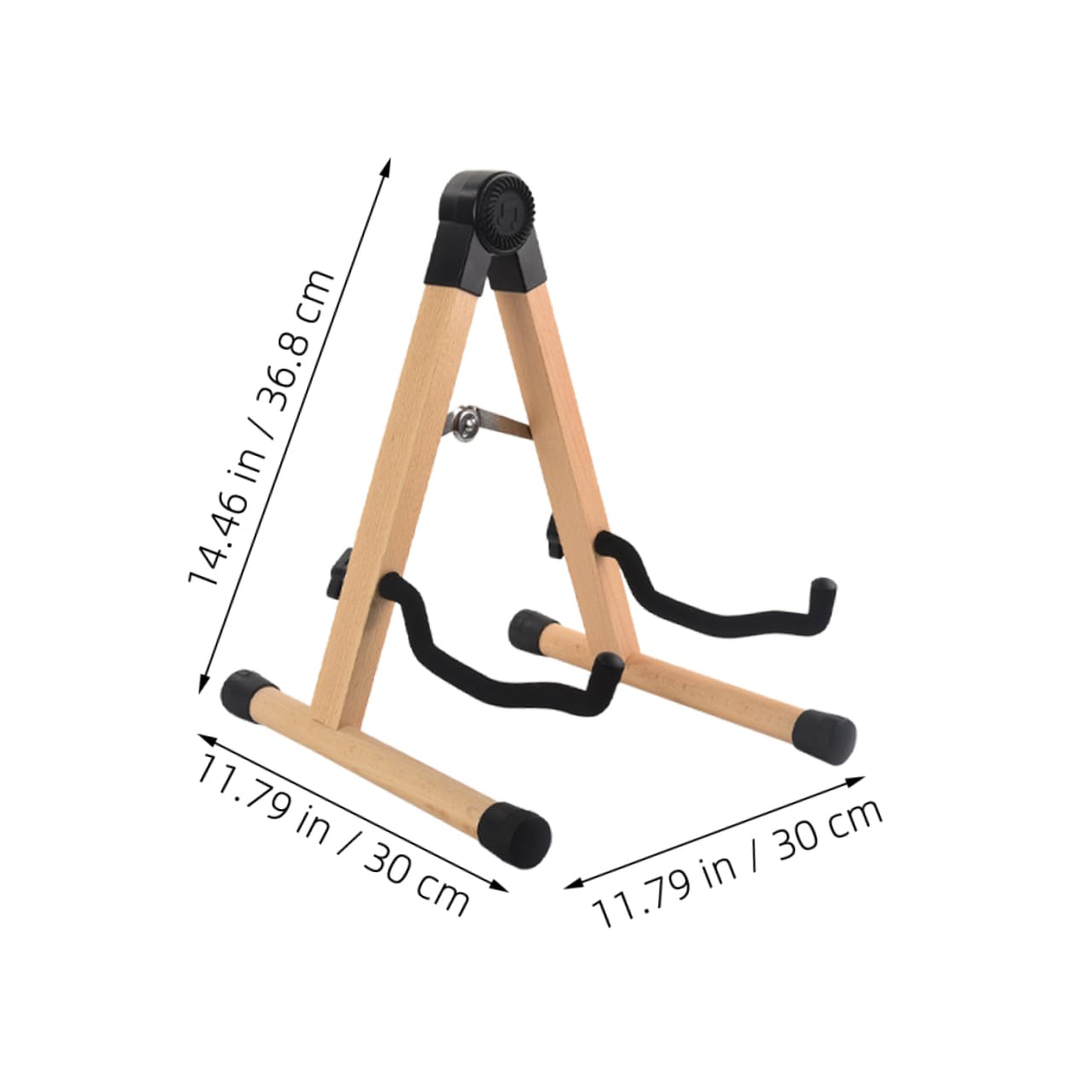 Soporte de Guitarra Madera Marrón Estructura Plegable en Forma , Estable y Versátil para Músicos Profesionales