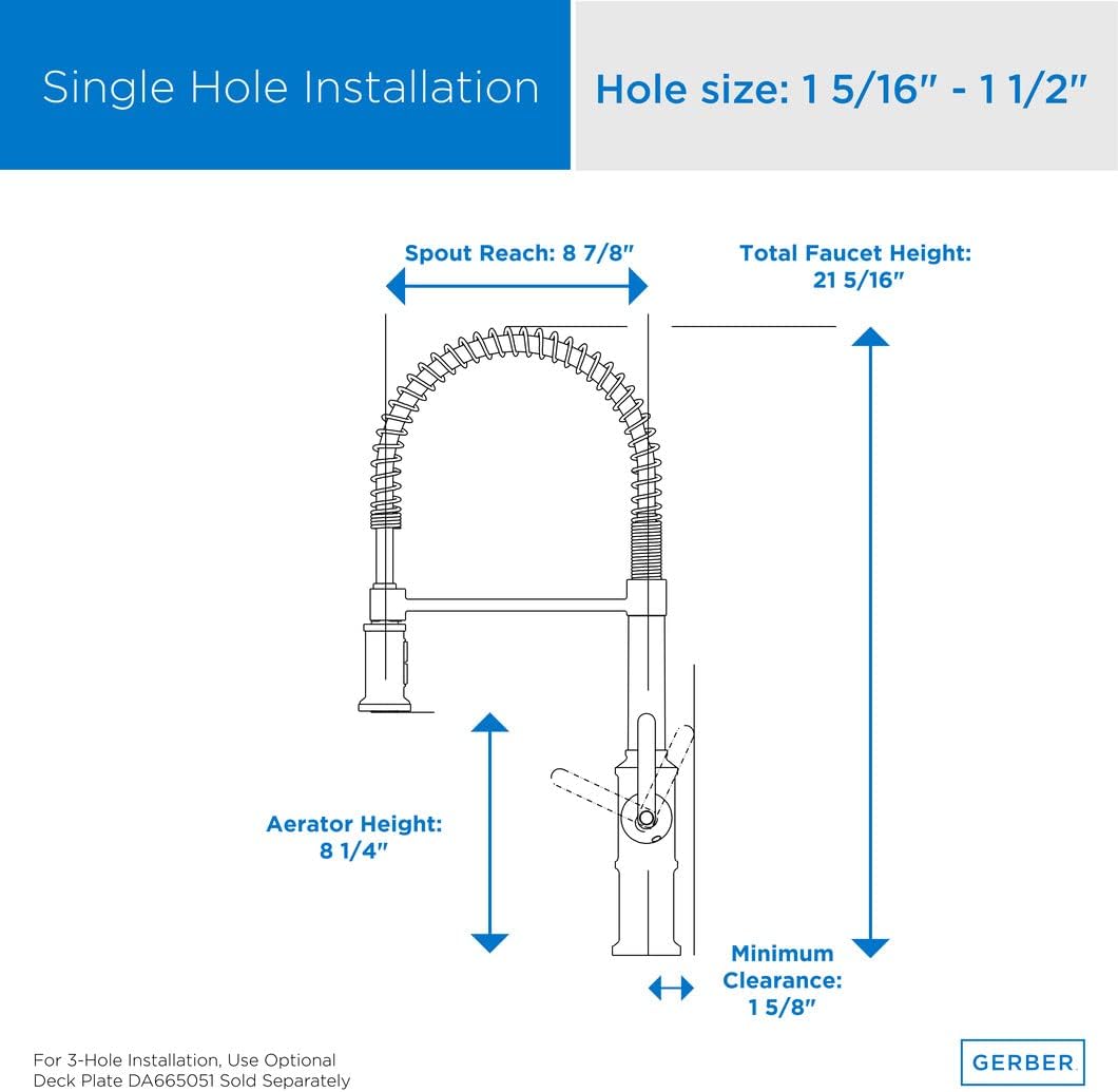 Gerber Plumbing Kinzie Pre-Rinse Kitchen Faucet