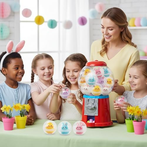 JOINPAYA 50 Stück Transparent kunststoffkugel: 45mm Kunststoff Befüllbar Leer Füllung Runde Acryl Behälter Kugeln Leere teilbar in 2 Hälften Halloween Weihnachten (4,50 x 4,50 x 4,50 cm)