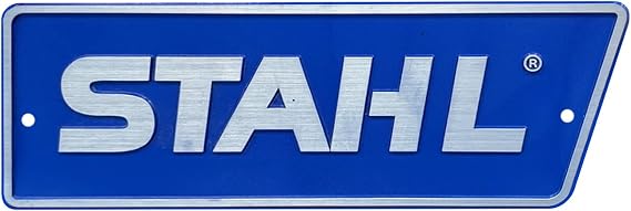 STAHL Stainless Steel Logo Plate (9.4 x 3.1 in) - Durable Plate for Truck or Tailgate (Rivets Included)