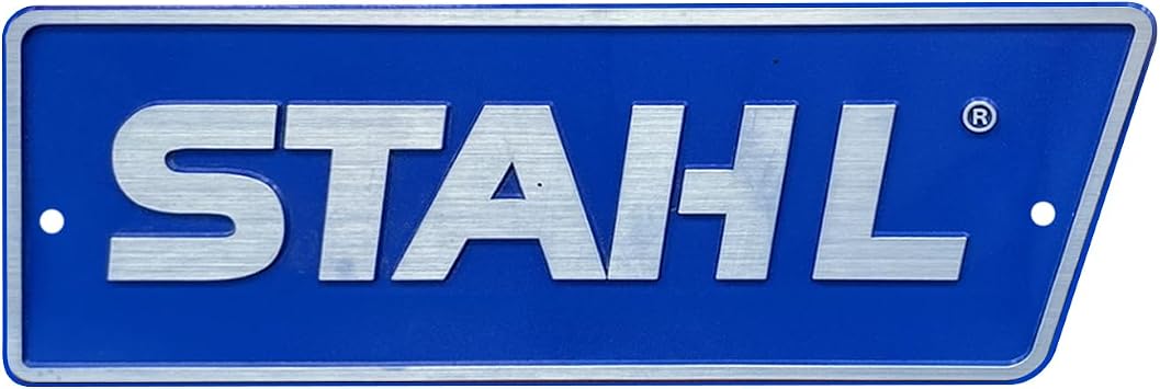 STAHL Stainless Steel Logo Plate 9.4 x 3.1 in - Durable Plate for Truck or Tailgate Rivets Included