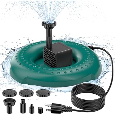 POPOSOAP Bird Bath Heater 70W with Fountain Pump for Outdoors in Winter, Birdbath Deicer Water Heater 10Ft Cord Length with Thermostatcally Controlled Heated Bird Baths for Outdoors Patio Yard Cover