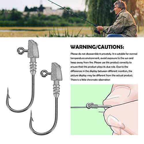 BESPORTBLE 10 peças de anzóis de pesca, gancho prático de cabeça de chumbo, gancho de isca de pesca