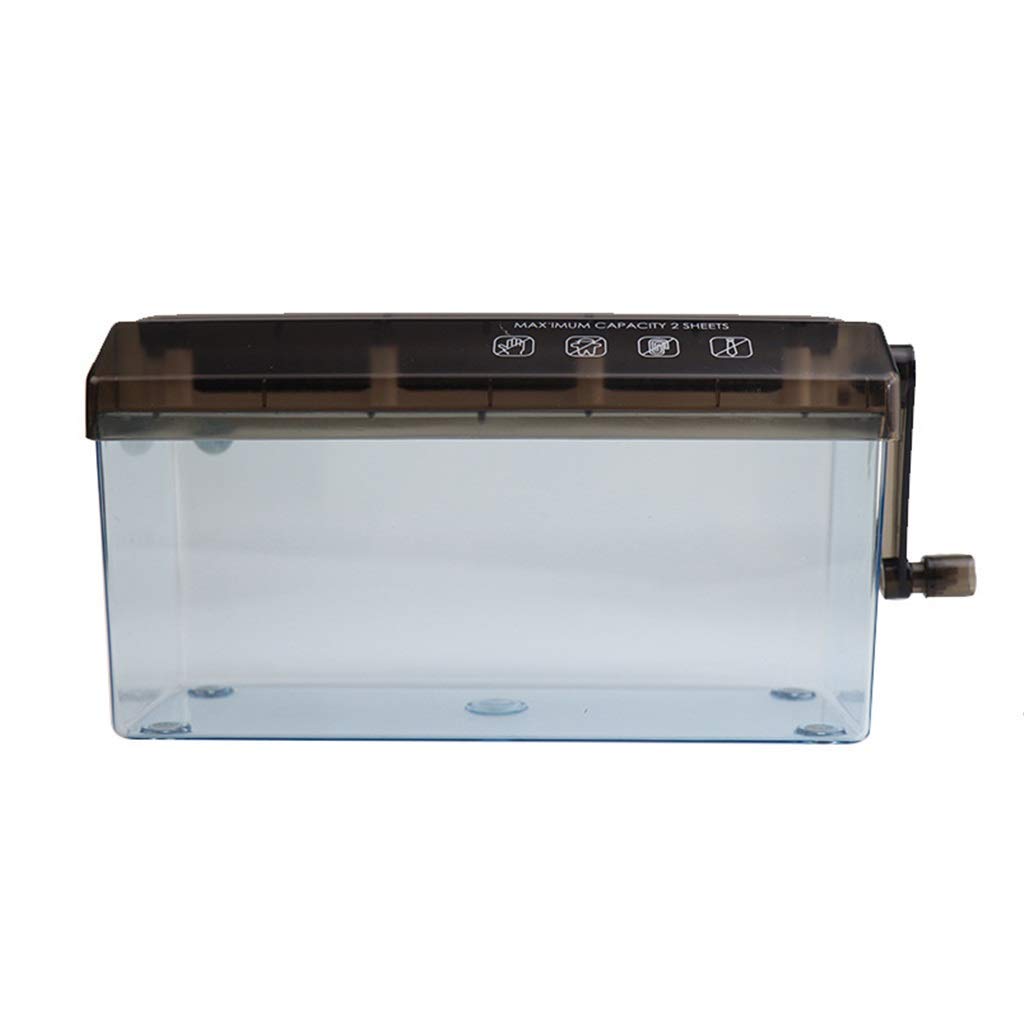 ZGYQGOO Office Supplies Shredder Small Letter Open A4 Plastic for Home Office Manual Operation 277 * 117 * 150mm