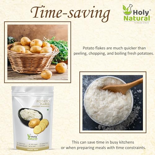 Image of Holy Natural - The Wonder of World Holy Natural Potato Flakes(Dehydrated)-1 Kg|Instant Aaloo Mashed