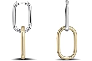 Two Tone Dainty Rocker Earrings for Delicate Ears