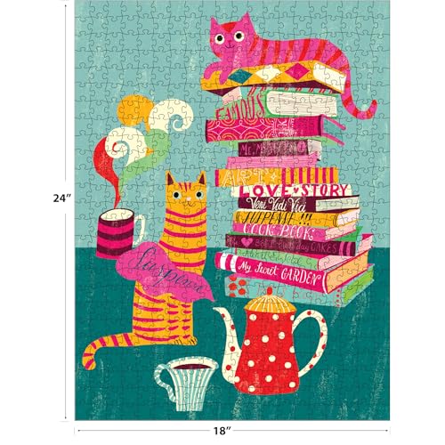 RoseArt - Cozy Cats 500 Piece Double-Sided Jigsaw Puzzle – Matte & Glossy Sides – Cat Puzzle for Adults - 2-in-1 Puzzle with Bonus Poster - image 4