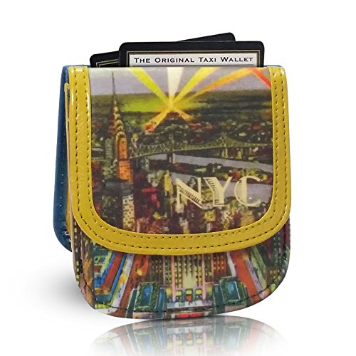Taxi Wallet® - TW94-NEW YORK BY NIGHT - Soft Faux Pleather - Compact, Front Pocket Folding Wallet - For Cards, Coins, Bills, ID (Men & Women)