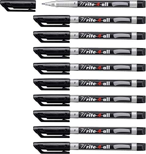 Permanent Marker - STABILO Write-4-all - Fine - Box of 10 - Black