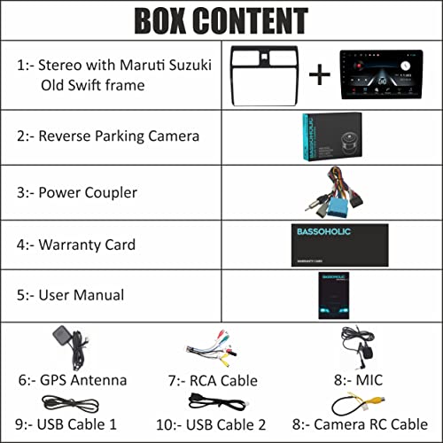 Image of 10 Inches Advanced Car Radio Receiver Android System for Maruti Suzuki Old Swift (2005-10) with 2GB /16GB RAM & ROM, Gorilla Glass /Full HD Display /WiFi /GPS /SWC and HD Parking Camera CP