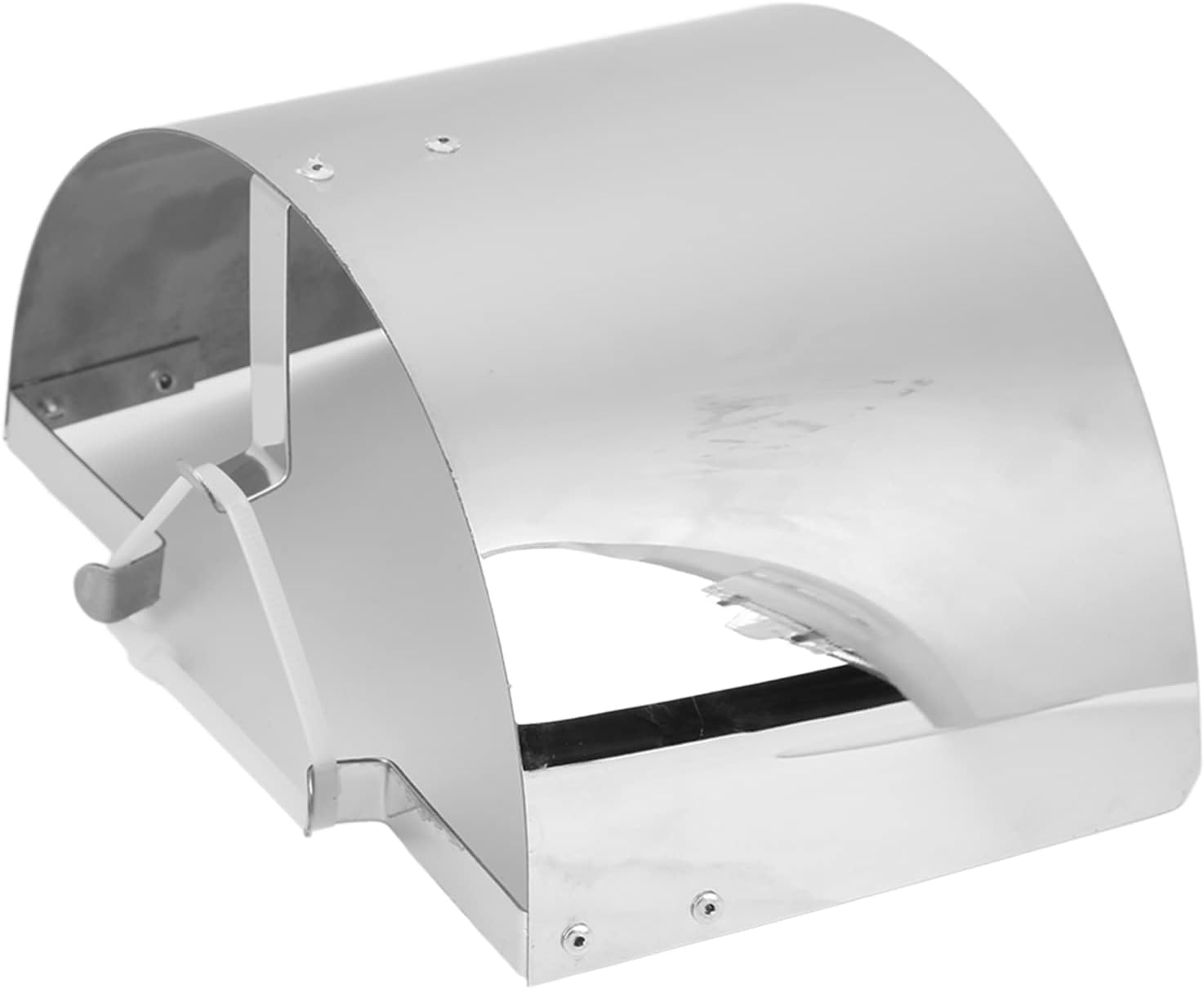 8.27x5.51x4.13in Air Intake Filter Cover Stainless Steel Heat Sheild Cover with Fixed Bracket Cone Air Filter Heat Shield Wrap for 2.5-3.5in Diameter Conical or Cylindrical Air Intakes(Silver)