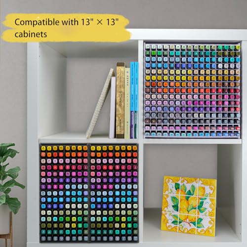 Image of SANFURNEY Marker Pen Organizer Holder for 240 Markers, Craft Art Supply Storage Rack, Desktop Art Marker Pens Colored Pencils Holder Storage Case for Home Classroom Office