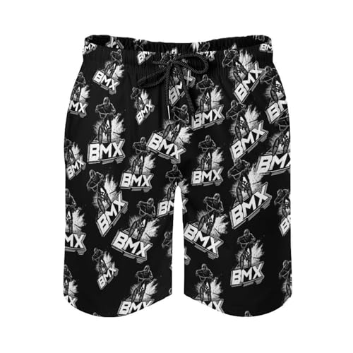 BMX Bike Mens Swim Trunks Quick Dry Beach Swimming Shorts with Mesh Lining and Pockets3