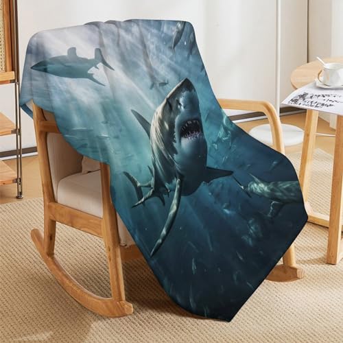 Manta de tiburón para sofá de 140x180 cm suave y cálida 5