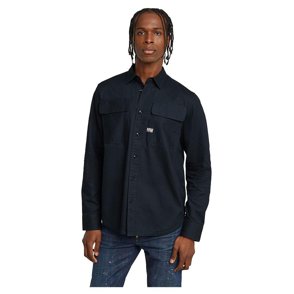 G-STAR Uomo Cpo Regular Shirt, Blu (Salute D23583-D913-C742), L-image