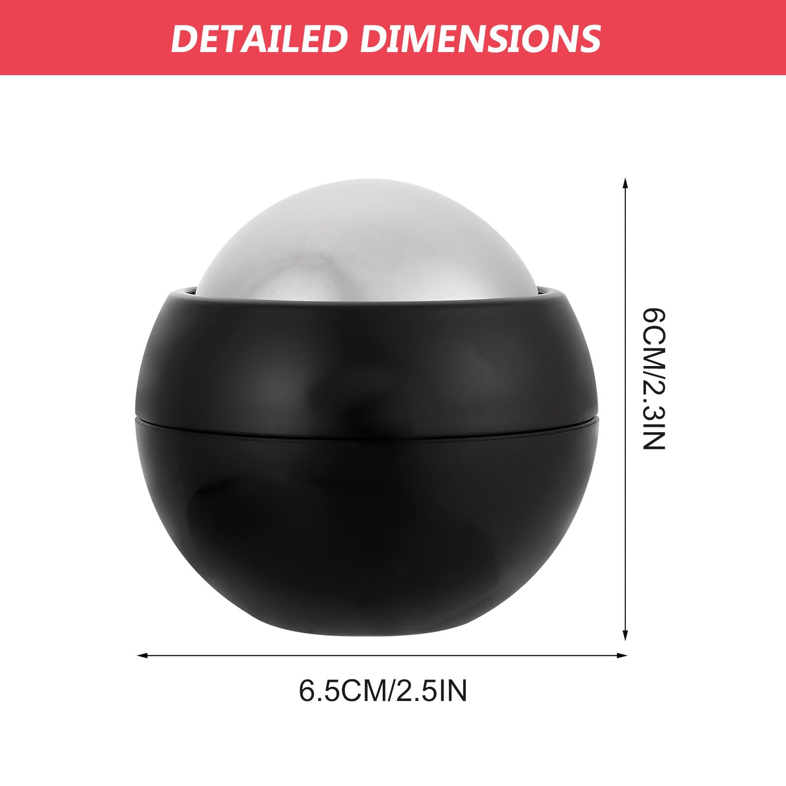 Homoyoyo Rodillo de Masaje Muscular Bola de Acero Inoxidable y Diseño Ergonómico para Yoga y Fitness Función de Compresa Fría para Alivio Lumbar