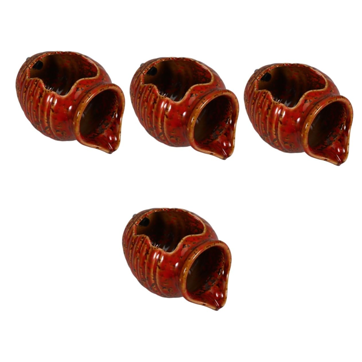 Supvox 4 Stück Zirkulierendes Wasser Tontopf Solar Teichpumpe Pool Wasserfall Schwimmbad Schwimmbrunnen Garten Wasserfall Wand Wasserbrunnen Outdoor Aquarium Brunnen Keramik Rot