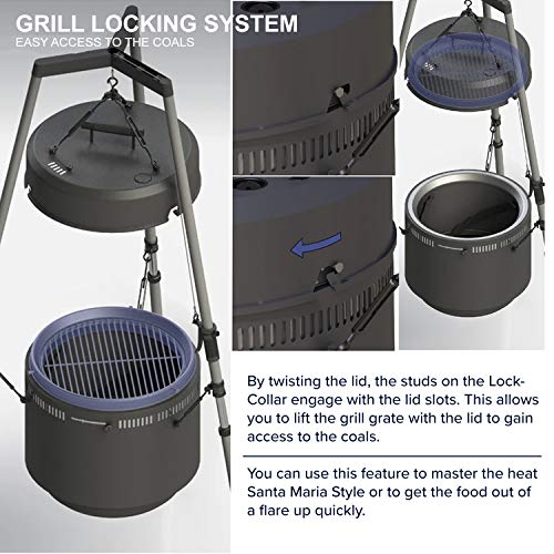 Burch Barrel Bbq Smoker Grill & Fire Pit Combo V2 – Adjustable Hanging Vertical Smoker With Tripod System – Charcoal Or Wood Pellet Outdoor Portable Barbeque #TOP4